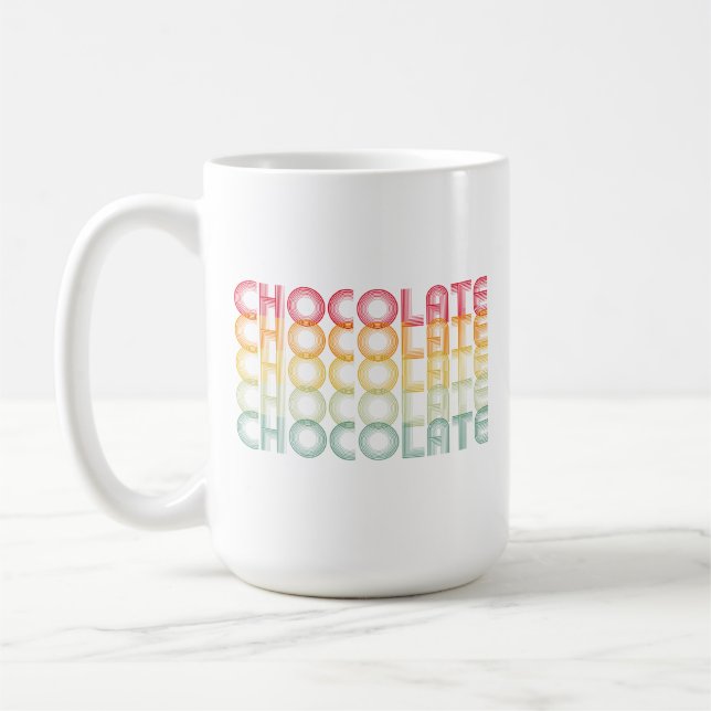 Caneca De Café Cor Arco-Íris do Chocolate Retroativo (Esquerda)