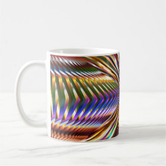 Caneca De Café Cor Cor Cor Illusão Arco-Íris Azul Dourado