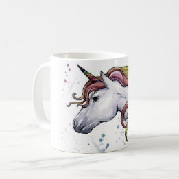Caneca De Café Cor da Água Unicórnio