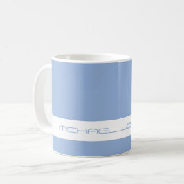 Caneca De Café Cor da Tendência Azul em Pó - Nome Futurístico Mug