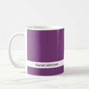 Caneca De Café Cor da Tendência - Pasta de Nome Roxo Mug