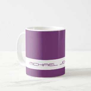 Caneca De Café Cor da Tendência Púrpura da ameixa - Nome Futuríst