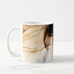 Caneca De Café Cor da Tinta Álcool. Textura de mármore feita pela