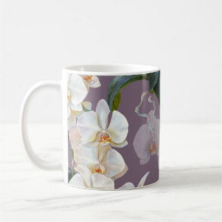 Caneca De Café Cor d'água da lavanda escura da orquídea.