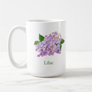 Caneca De Café cor d'água púrpura da flor lilás