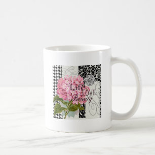 Caneca De Café Cor damasco Decoração Floral Bonito