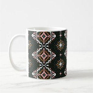 Caneca De Café Cor damasco Oriental Vintage. Bateria de Talavera.