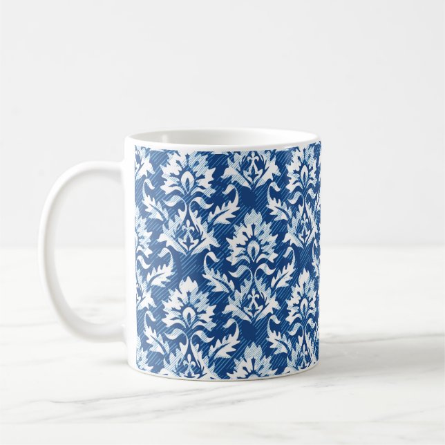 Caneca De Café Cor damasco sem costura (Esquerda)