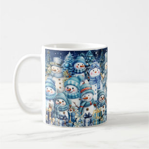 Caneca De Café Cor de Água Azul Cura de Neve Inverno
