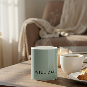 Caneca De Café Cor de Cinza Personalizada com Personalizado