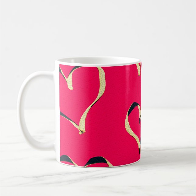 Caneca De Café cor de fundo oriental sem costura abstrato (Esquerda)