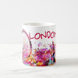 Caneca De Café Cor de fundo urbana/londres/DIY do PixDezines