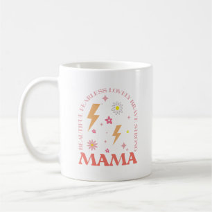 Caneca De Café Cor de laranja e rosa, a melhor Mãe moderna