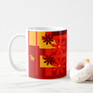 Caneca De Café Cor de laranja retrô na década de 1970