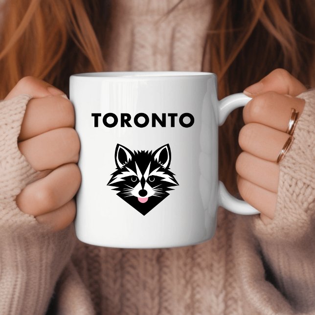 Caneca De Café Cor-de-luz engraçada - Mocking Toronto Raccoon (Criador carregado)