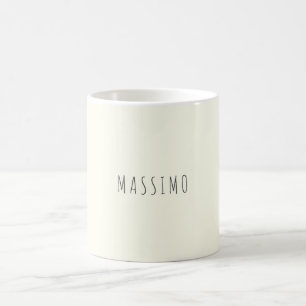Caneca De Café Cor de Marfim Minimalista Simples Estética Moderna