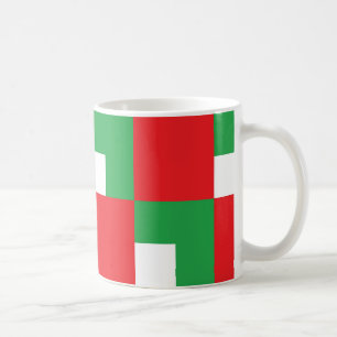 Caneca De Café Cor de Natal verde branco