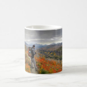 Caneca De Café Cor de queda de trilha - Glaciar National Park