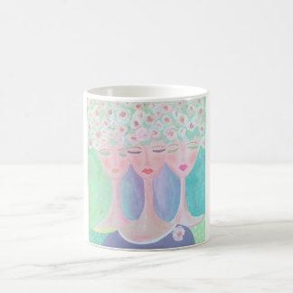 CANECA DE CAFÉ COR-DE-ROSA DE 3 IRMÃS