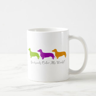 Caneca De Café Cor do Dachshund meu mundo