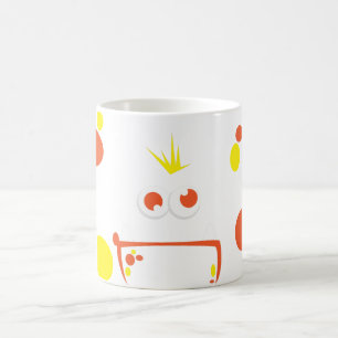 Caneca De Café Cor do Monstro Laranja