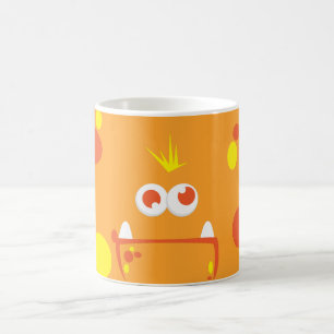 Caneca De Café Cor do Monstro Laranja