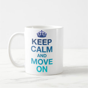 Caneca De Café Cor do Oceano - Manter Calmo