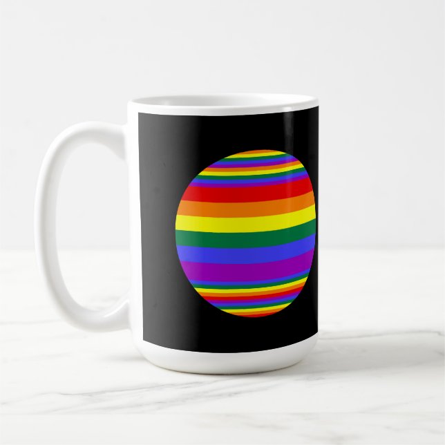 Caneca De Café Cor do Orgulho LGBT Preta (Esquerda)