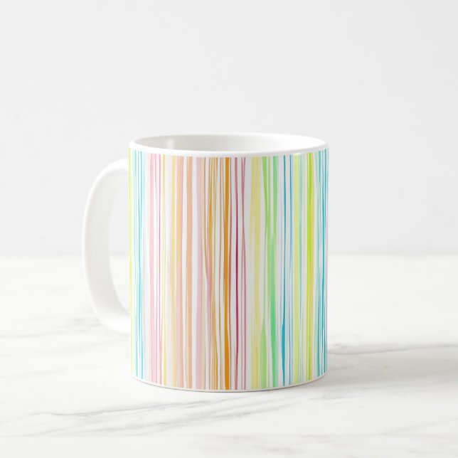 Caneca De Café Cor do padrão de distribuição do Pastel (Frente Esquerda)