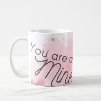 Caneca De Café Cor linda e rosa e texto para amor .