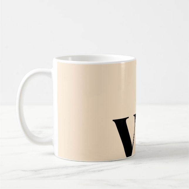 Caneca De Café cor personalizada pastel simples mínima sólida per (Esquerda)