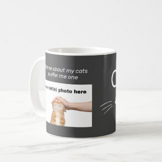 Caneca De Café Cor personalizada "Pergunte-me sobre meu(s) gato(s