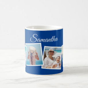 Caneca De Café Cor Personalizada Personalizada de Colagem de Foto
