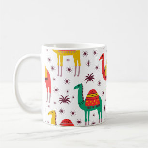 Caneca De Café Cor plana do camelo, padrão decorativo.