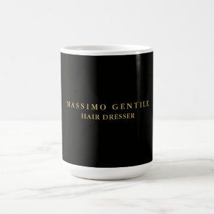 Caneca De Café Cor Profissional Cor Ouro Preto Tendência