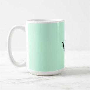 Caneca De Café Cor simples sólida adicionar texto nome monograma