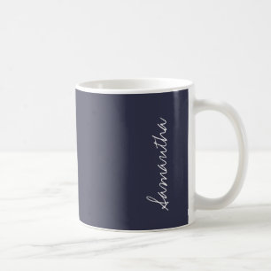 Caneca De Café Cor Sólida Azul Profundo Refletindo Personalizada