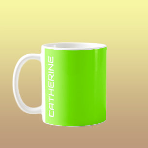 Caneca De Café Cor Sólida Chartreuse Personalizada