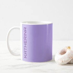 Caneca De Café Cor Sólida da Cinza Lilac Pastel Personalizada