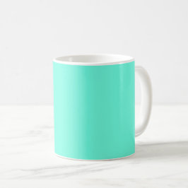 Caneca De Café Cor Sólida da Turquesa Verde Azul Aquamarina