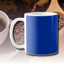 Caneca De Café Cor Sólida de Cobalto Elétrico | Elegante Clássico