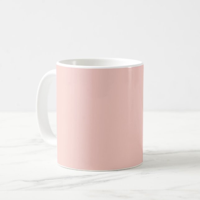 Caneca De Café Cor Sólida do Sal Rosa (Frente Esquerda)