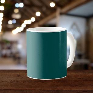 Caneca De Café Cor Sólida do Teal Escuro