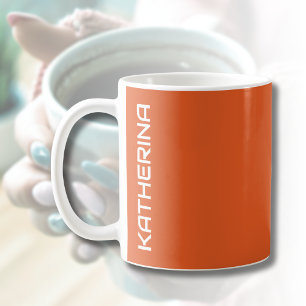 Caneca De Café Cor Sólida Flame Personalizado Clássico