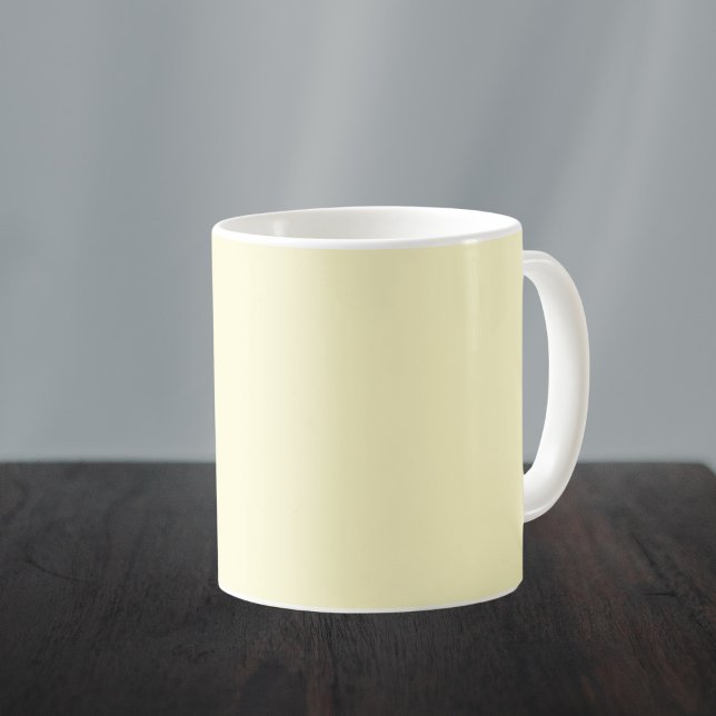 Caneca De Café Cor Sólida Lemon Chiffon (Criador carregado)