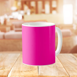 Caneca De Café Cor Sólida Neon Rosa