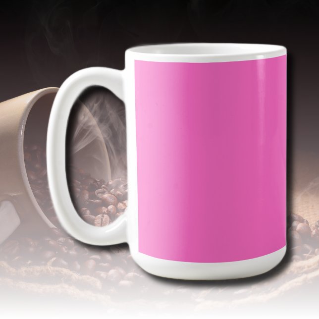 Caneca De Café Cor Sólida Neon Rosa | Clássico (Criador carregado)