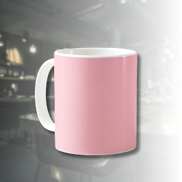 Caneca De Café Cor Sólida Rosa Esbranquiçada da Tendência | Elega