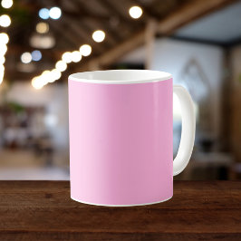 Caneca De Café Cor Sólida Rosa-Quente Clara