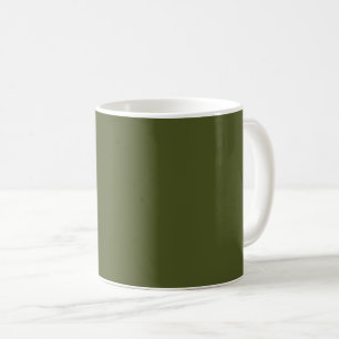 Caneca De Café Cor Sólida Verde do Exército